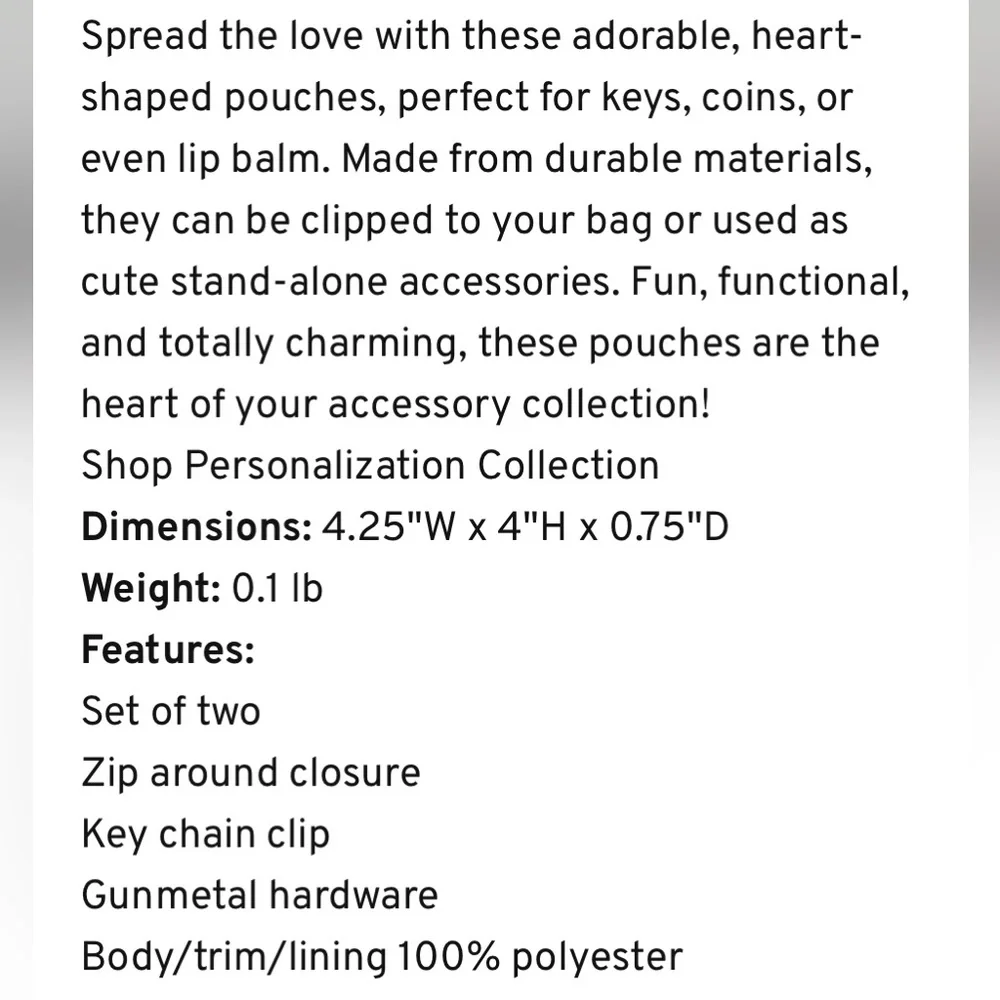 combo:Whirly RFID Wristlet Wallet; Heart inšPeach Sorbet & 1.5in crossbody strap - Picture 9 of 9